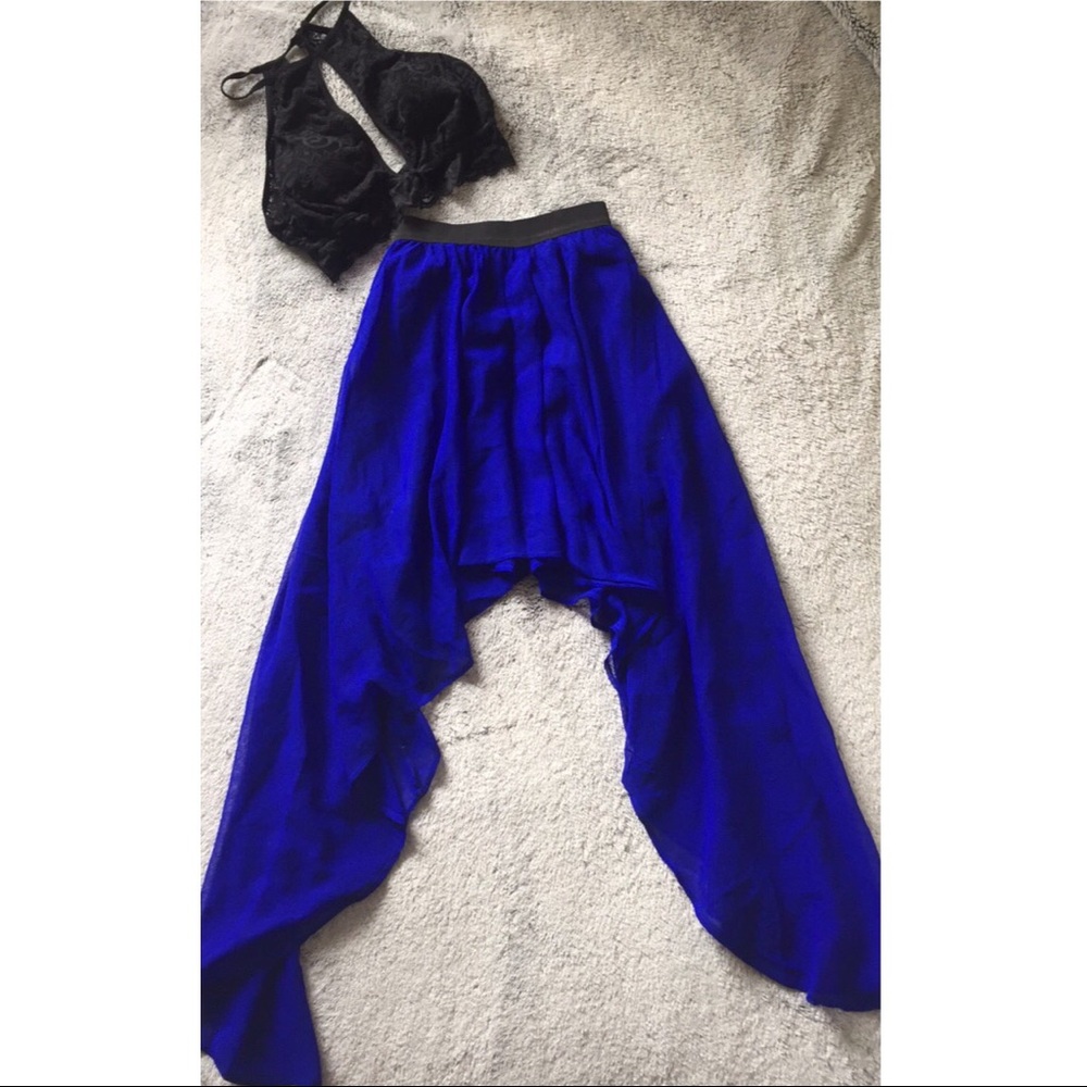 Hi-low maxi skirt